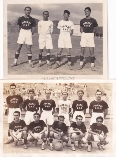 SPORT - Fußball - Florenz OND Faschismus um 1930 - 2 kleine Fotos