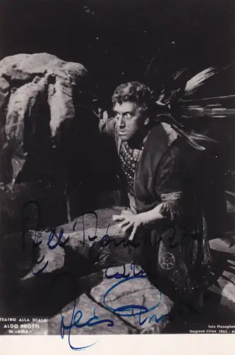 LIRICA 1962 - Teatro alla Scala Milano - Aldo Protti in Aida - Autogrammfoto