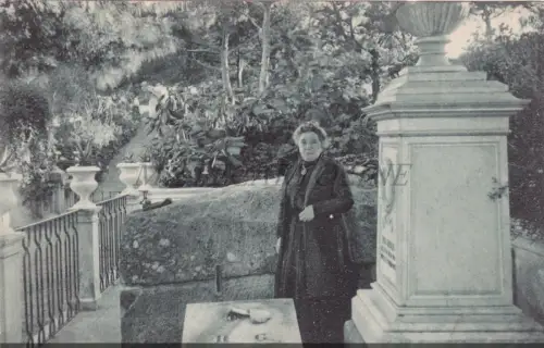 CAPRERA - Besuch der Witwe am Grab von G. Garibaldi, Postkarte