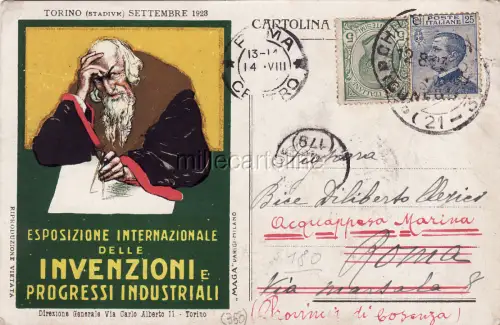 * WERBUNG - Mauzan, Ausstellung Erfindungen Turin 1923