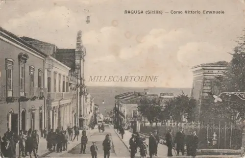 RAGUSA - Corso Vittorio Emanuele 1918 a Pietralata WWI Postkarte Ed.Biazzo