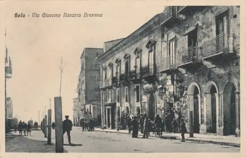 GELA - Via Giacomo Navarra Bresmez 1932 Postkarte Ed.Di Natale
