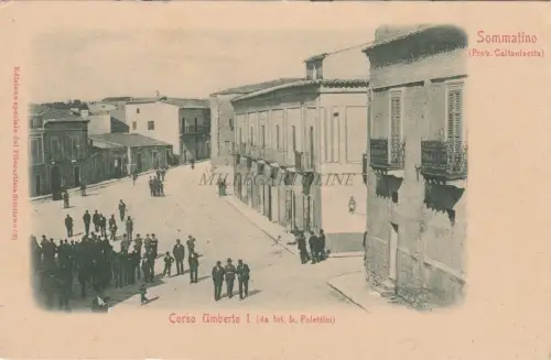 SOMMATINO - Corso Umberto I - Postkarte Ed.Filocartista Siciliano 1900
