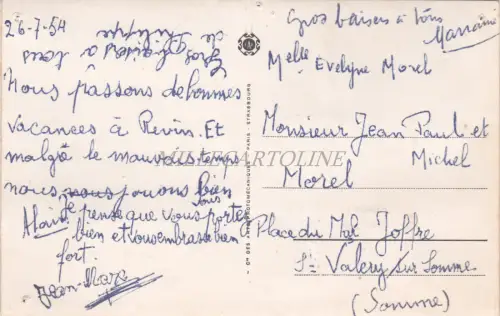 LEPORELLO POSTKARTE - Revin, En Rodage Frankreich 1954 Bozz