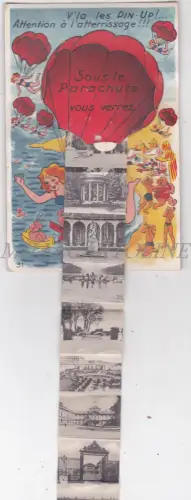 LEPORELLO POSTKARTE - V'la les Pin Up... Versailles 1950