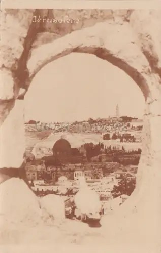 PALÄSTINA - Jerusalem, Ansicht, Fotopostkarte