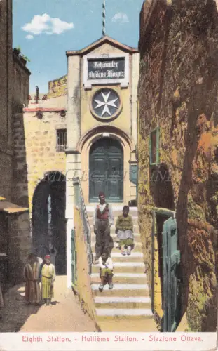 PALÄSTINA - Jerusalem, Acht Bahnhof, Postkarte