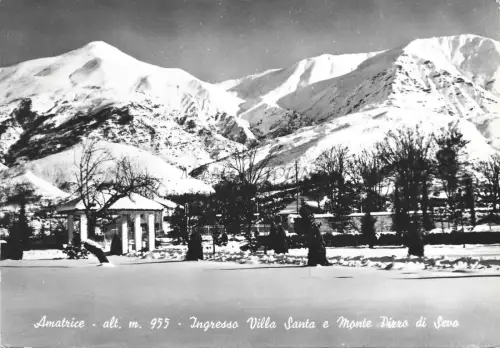 AMATRICE - Eingang Villa Santa e Monte Pizzo di Sevo - Postkarte Ed.Tarli