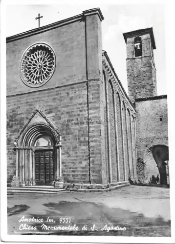 AMATRICE - Monumentale Kirche S.Agostino 1940 Postkarte Ed.Aniballi