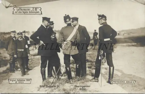 DEUTSCHLAND - Berlin Tegel Luftkreuzer Z III Graf Zeppelin Dürr 1909 Foto Postkarte 