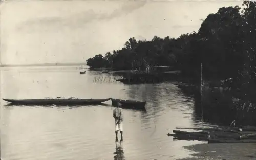 SINGAPUR - Ansicht 1920 Echtfoto Postkarte