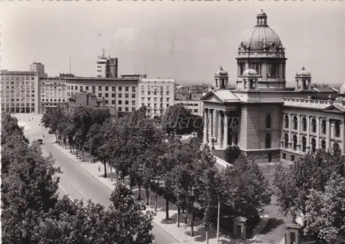 SERBIEN - Beograd Belgrad, Narodna skupstina, Postkarte 1957