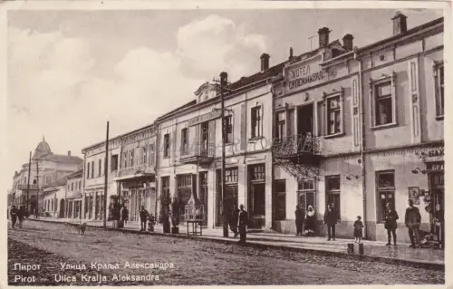 SERBIEN - Pirot, Ulica Kralja Aleksandra, Postkarte