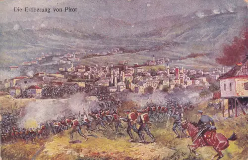 SERBIEN - Pirot, Die Eroberung von Pirot, Postkarte 1916 WWI