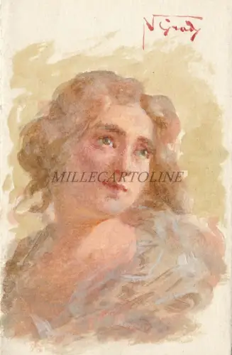 NAPOLEONE LUIGI GRADY - Original Skizze Aquarell Tempera 1909 Talamona Tamagno