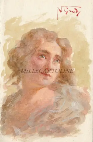 NAPOLEONE LUIGI GRADY - Original Skizze Aquarell Tempera 1909 Talamona Tamagno