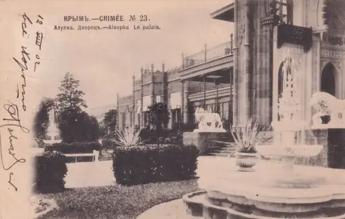 KRIM - Krim Крым - Aloupka Алупка - Der Palast 1902 Postkarte