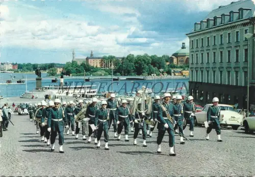 SCHWEDEN - Stockholm, Vaktparaden pa Lejonbacken 1976 Postkarte