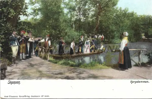 SCHWEDEN - Skansen, Karpdammen, Postkarte