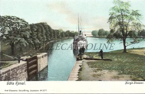 SCHWEDEN - Gota Kanal, Berg Slussar, Postkarte