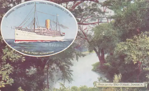 JAMAIKA - Peep at the Rio Cobre, R.M.S. Port Kingston 1907