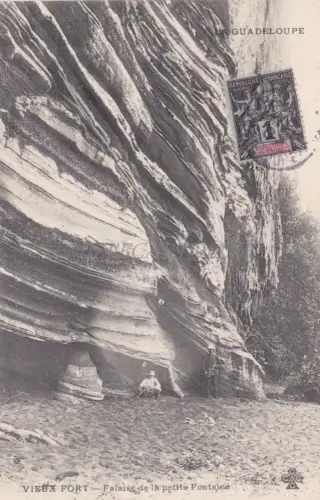 GUADELOUPE - Vieux Fort, Falaise de la Petite Fontaine 1907