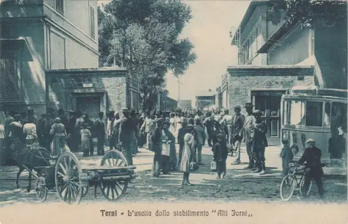 TERNI - Der Ausgang aus dem Werk Alti Forni - Postkarte