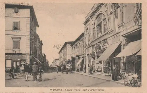 PIOMBINO - Corso Italia con Supercinema 1942