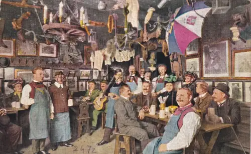 DEUTSCHLAND - Berlin, Gruss aus der Alten Bauernschänke, Postkarte 1908