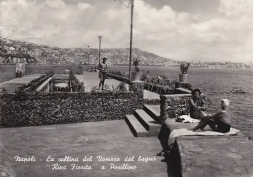NAPOLI - Collina del Vomero vom Bad Riva florita a Posillipo 1954