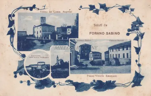 FORANO SABINO - Saluti 1921 Postkarte Ed.Bianchi