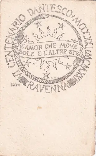 RAVENNA - VI Centenario Dantesco 1321-1921 - Giovanni Guerrini Postkarte