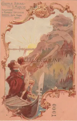 VENEDIG - Alpinkolonie S.Marco 1900 Emilio Paggiaro Postkarte Nummer 1 von 1000