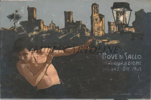 SACKREGEN - Gaseinweihung Gas Strom 1903 Postkarte Ed.Donaudi