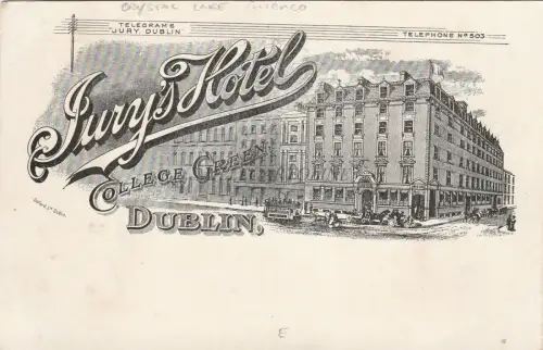 COLLEGE GREEN DUBLIN - Jury's Hotel - Chicago Crystal Lake Foto auf Postkarte