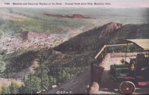 COLORADO - Manitou and Gateway Garden of the Gods, Crystal Park Auto, Postkarte