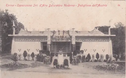 TURIN - Interne Ausstellung. Moderne dekorative Kunst, Österreich Pavillon 1903
