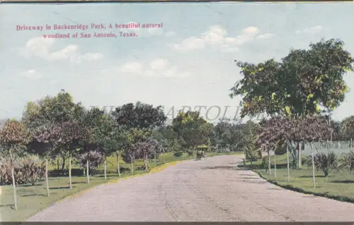 TEXAS - San Antonio, Auffahrt im Backenridge Park, Postkarte