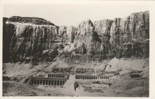 ÄGYPTEN - Theben, Deir-El-Bahary Tempel der Königin Hatsepsut, Fotopostkarte