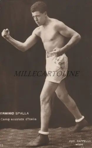 BOXING - Italienischer Boxer Erminio Spalla um 1920 Foto Postkarte 