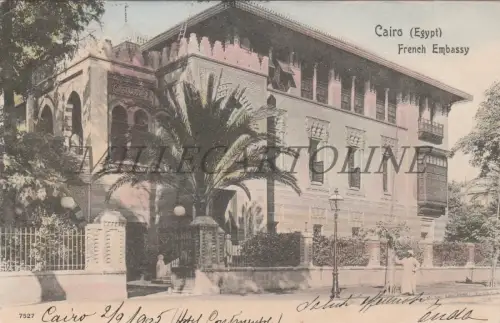 ÄGYPTEN - Kairo, Französische Botschaft 1905