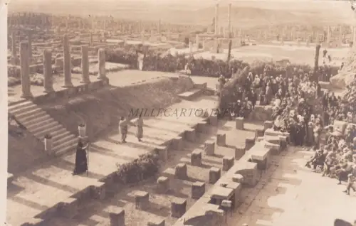 ALGERIEN - Timgad - Theateraufführung Oreste II Akt Römisches Theater - Fotopostkarte