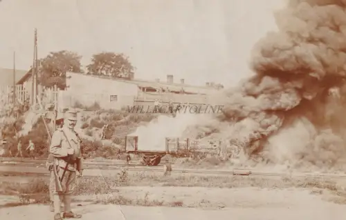 WWI - Österreichische Armee - Zug Galicien 1915 Fotopostkarte KUK Hauptfeldpostamt 19