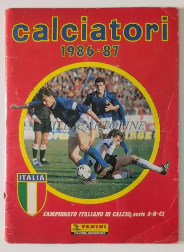 FUSSBALLSPIELER 1986-87 - Panini Sammelbilderalbum UNVOLLSTÄNDIG