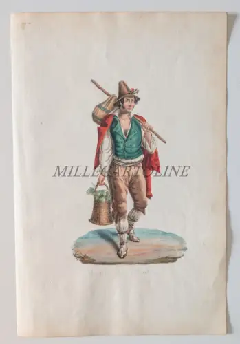 FLÜGELMANN - Kostüme aus Latium, handbemalte Zeichnung