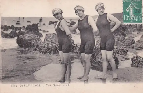 FRANKREICH - Berck-Plage, Trois Gràces, Postkarte 1922