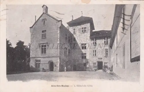 FRANKREICH - Aix-les-Bains, L'Hotel de Ville, Postkarte 1936