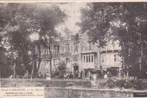 FRANKREICH - Bagnoles-de-l'Orne, Hotel Christol et du Dante, Postkarte 1929