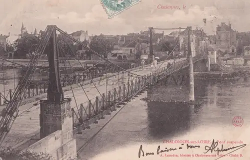 FRANKREICH - Chalonnes-sur-Loire, Pont Sospendu, Postkarte