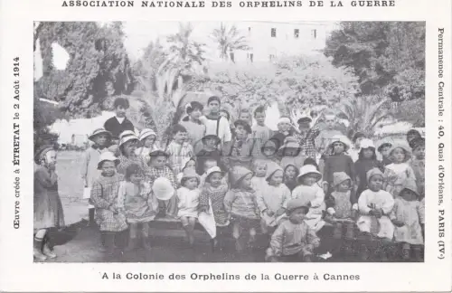 FRANKREICH - Cannes, Colonie des Orphelins de la Guerre Postkarte WWI
